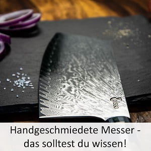 Damastmesser handgeschmiedet, handgeschmiedete Messer Küchenmesser Japan japanische kaufen Test