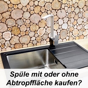 Spülbecken ohne Ablage, Spüle mit Abtropffläche, Unterbauspüle, Küchenspüle